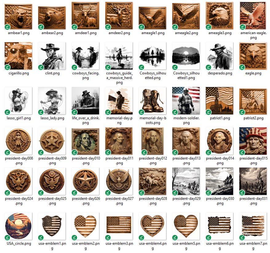 Engraving files bundle - american 1
