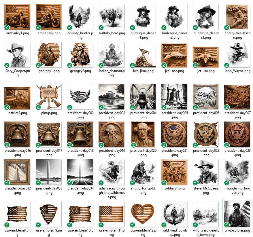 Engraving files bundle - american 2