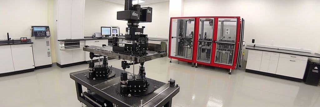 Lab with laser cutting equipment