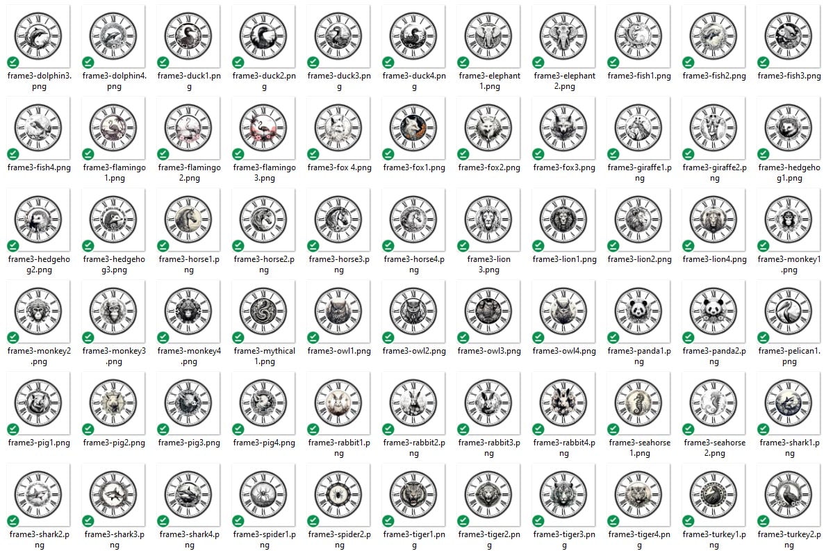 Clock Laser Engraving and Laser Cutting Bundle of 1240 Unique images - Image 2