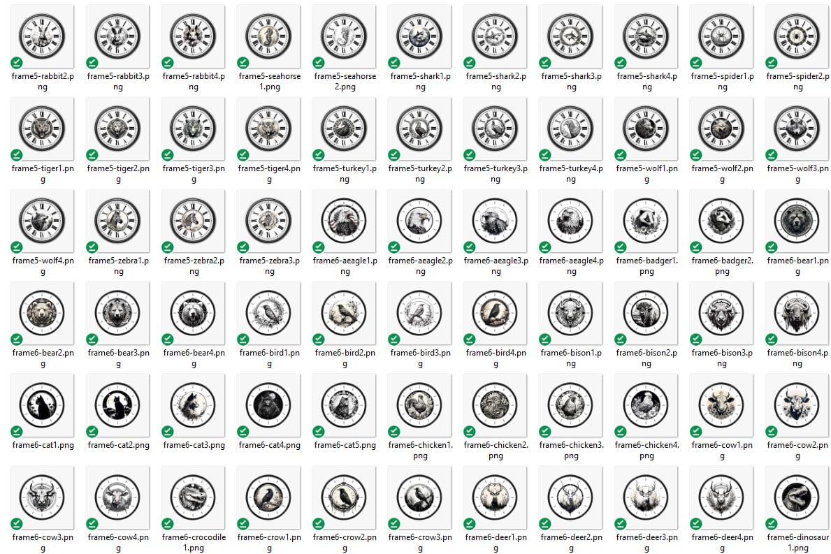 Clock Laser Engraving and Laser Cutting Bundle of 1240 Unique images - Image 4