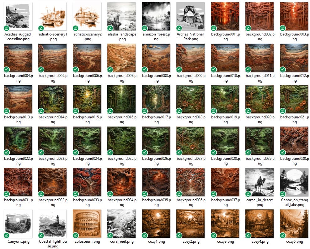 Scenery - Nature Landscape Inspired Laser Engraving Bundle - Image 2