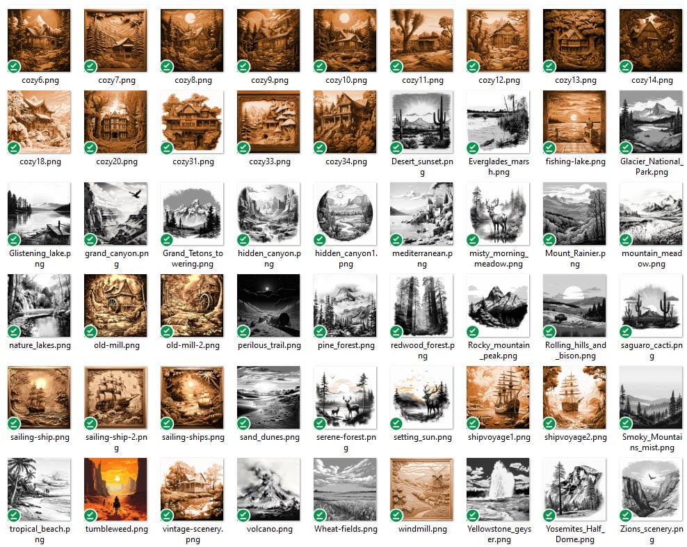 Scenery Engraving Bundle