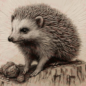 Hedgehog Laser Engraving