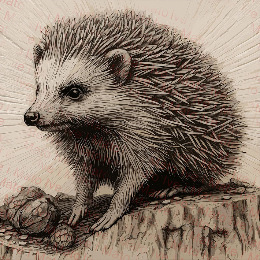 Hedgehog Laser Engraving