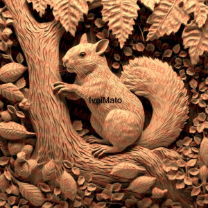 Squirrel Laser Engraving SVG