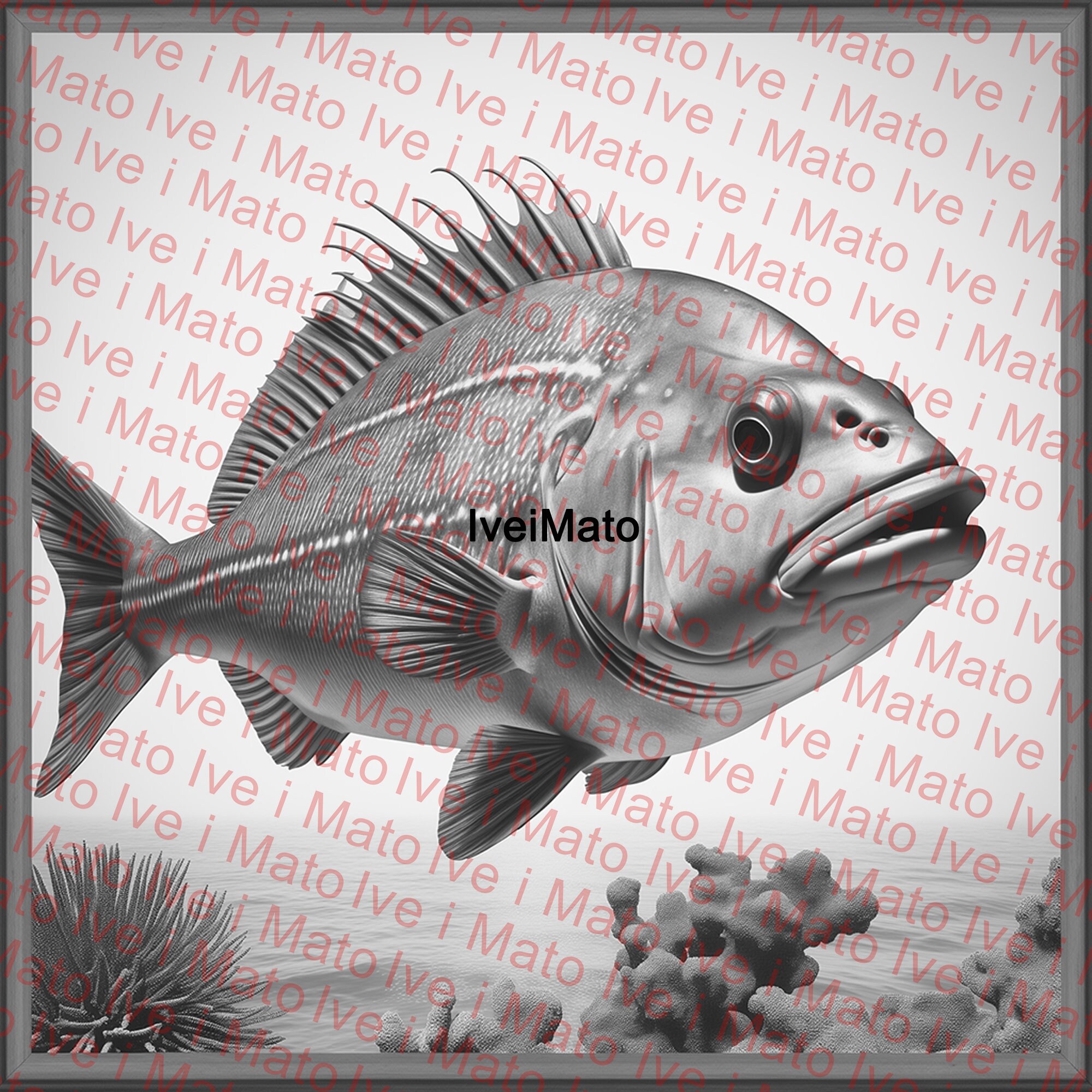 John Dory Laser Engraving Grey Scale