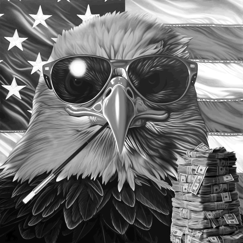Laser engraving file american eagle