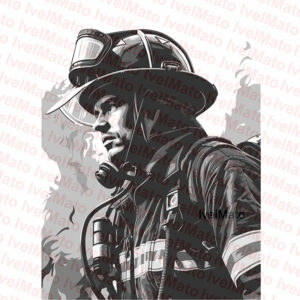 Fireman - Greyscale Lightburn ready file