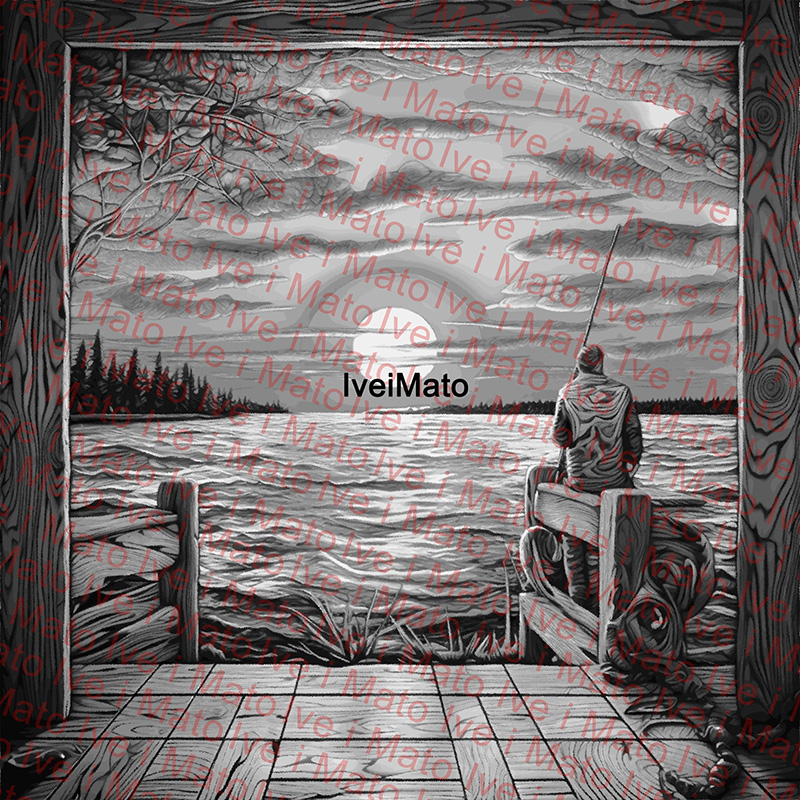 Fishing On Lake - 3D Laser Engraving
