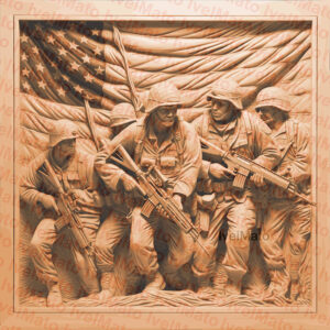 Soldiers - Preview Laser Engraving File