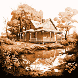 Vintage Scenery Laser Engraving