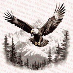 American bald eagle - Laser Burn PNG