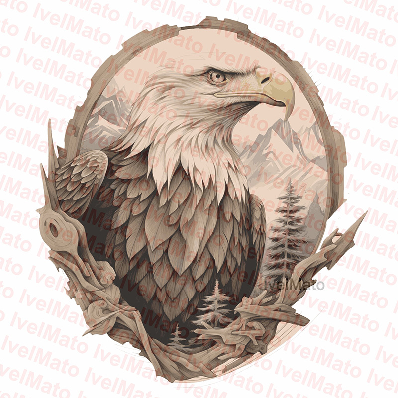 Bold eagle American - Laser ready png