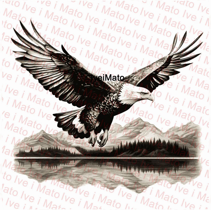 Bald Eagle - Laser Ready PNG