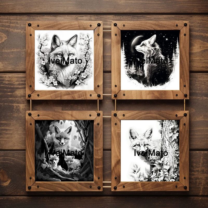Fox engraving bundle - example set