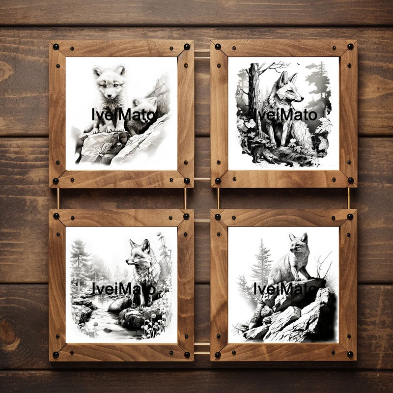 Fox engraving bundle - example set