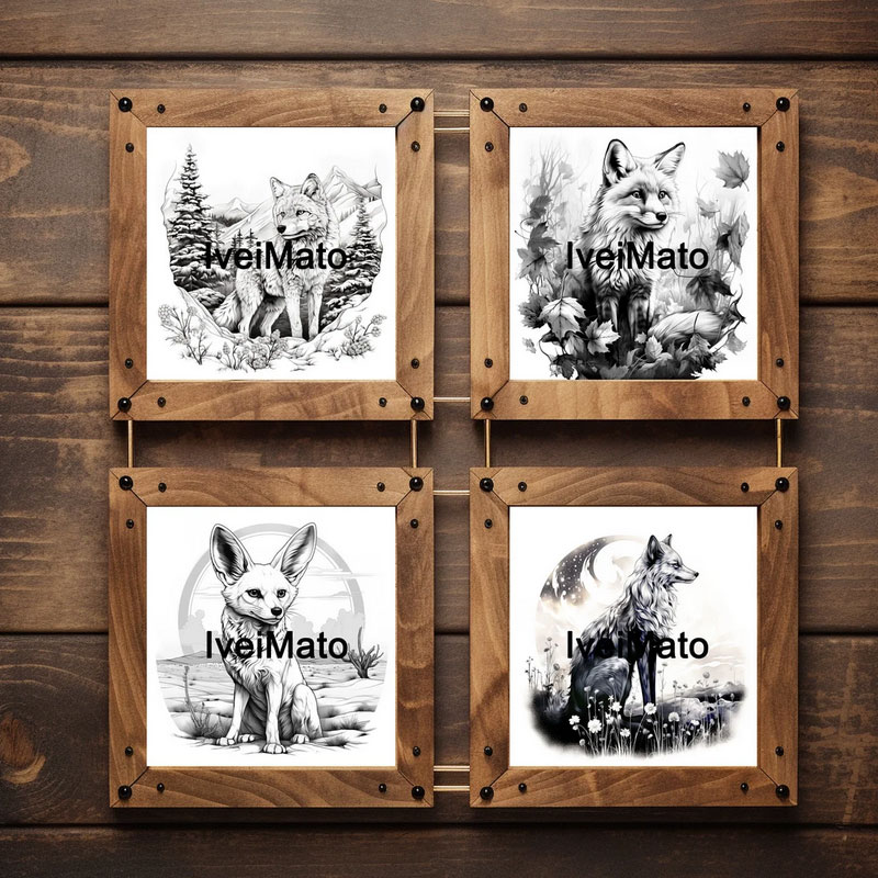Fox engraving bundle - example set