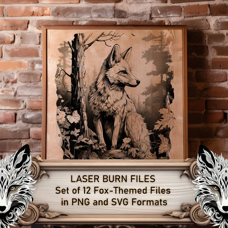 Fox engraving bundle