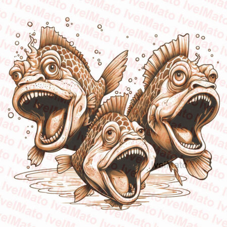 3 Silly FIshes - Laser engraving file