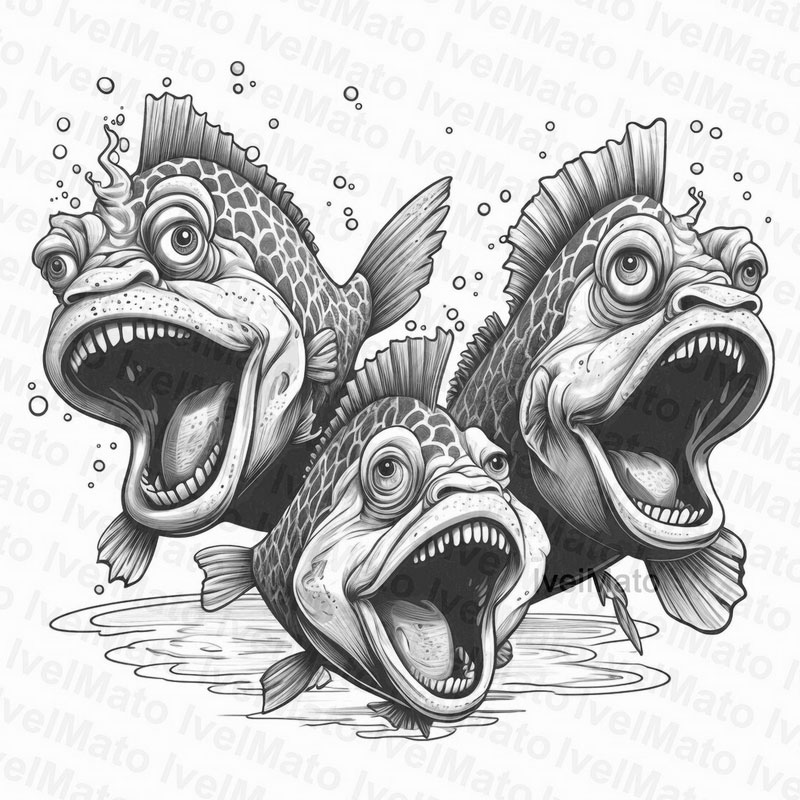 3 Silly Fishes 3D Laser Burn Files - Image 2